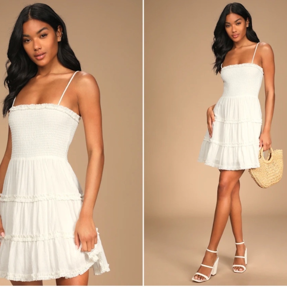 LULU's Bachelorette Engagement Bridal Shower Honeymoon Flirty Mini Dress